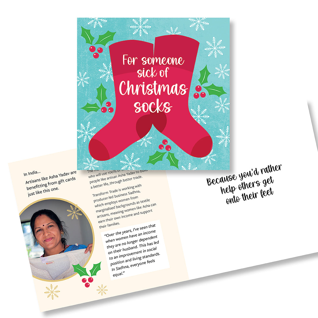 For someone sick of Christmas socks