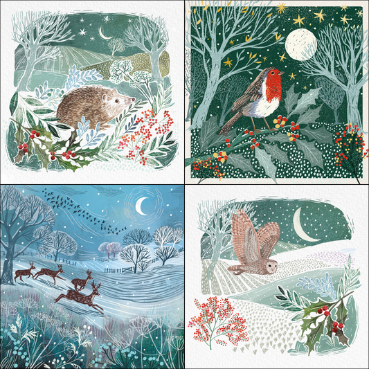 Woodprint Nature Quad Pack (Pack of 20)