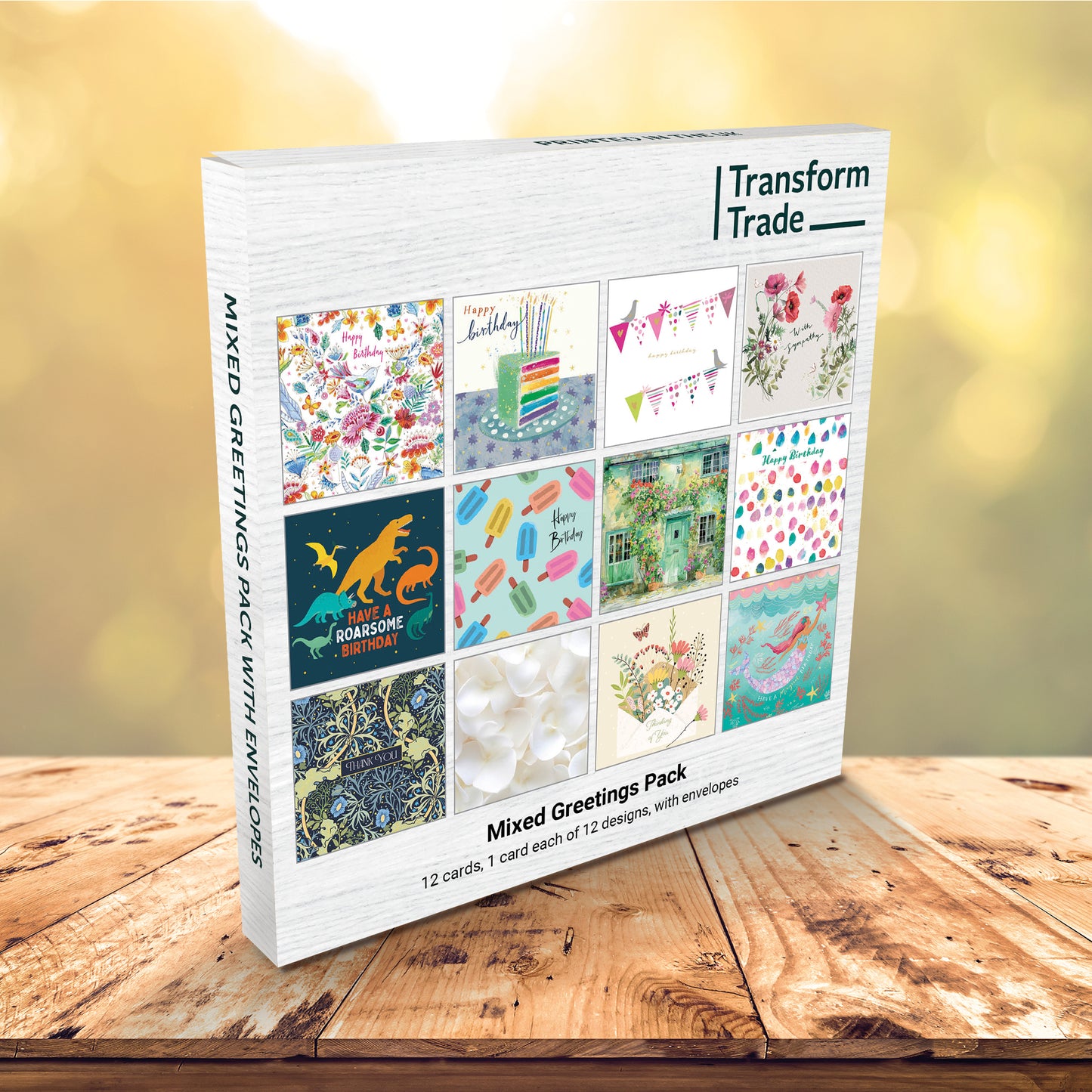 Assorted Greetings Cards (Pack of 12)