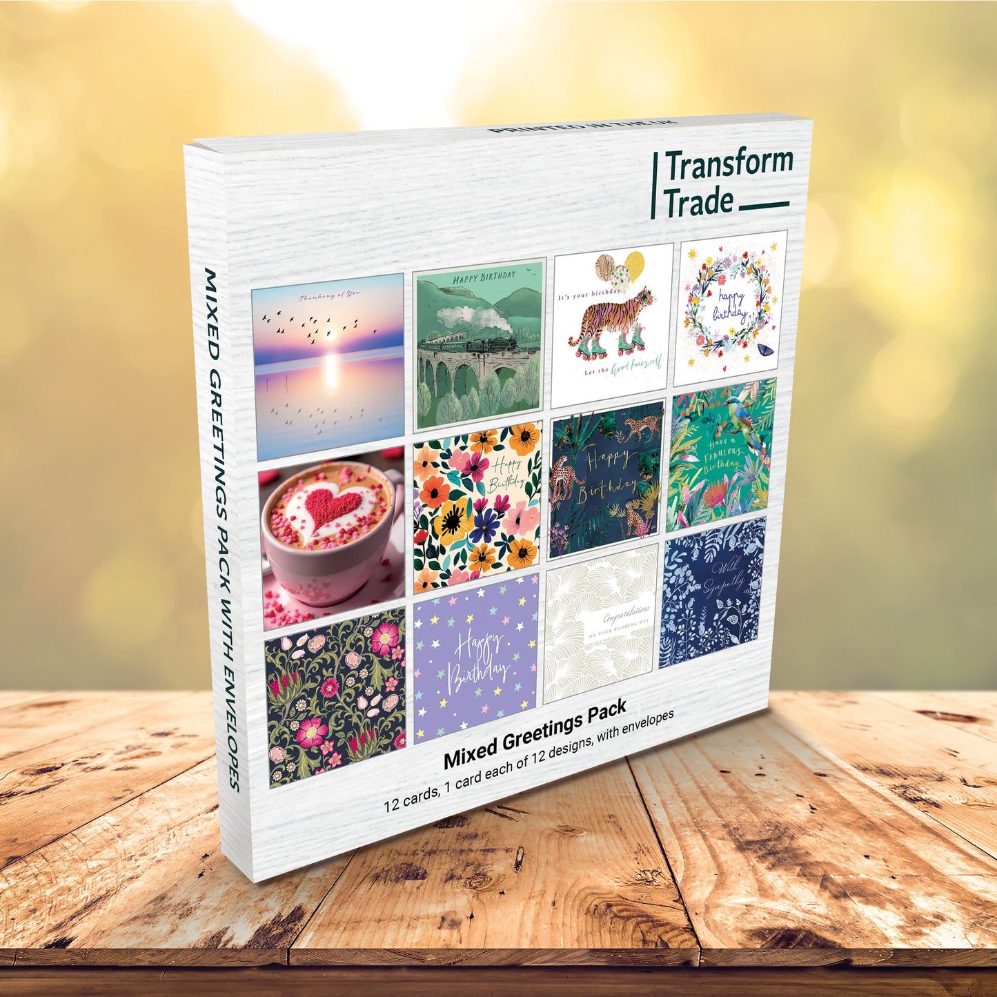 Multipack Greetings Cards (Pack of 12)