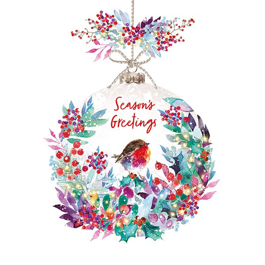 Floral Bauble (Pack of 10 cards)