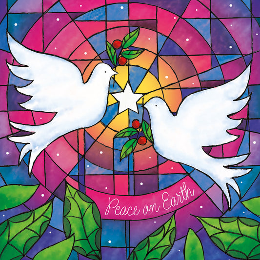 Stained Glass Doves (Pack of 10)